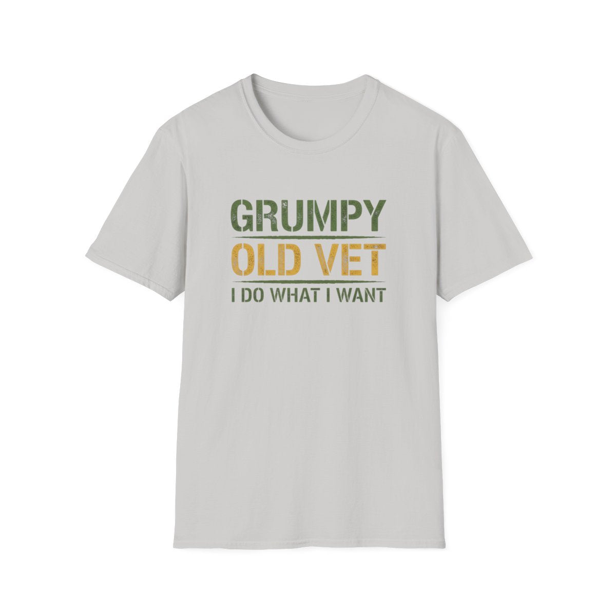 Grumpy Old Vet, I Do What I Want, Funny Veteran T-Shirt, Military Humor Gift, Gildan Softstyle 64000, Tee