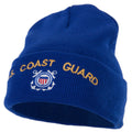 Blue beanie with 'Coast Guard' text and emblem on a white background
